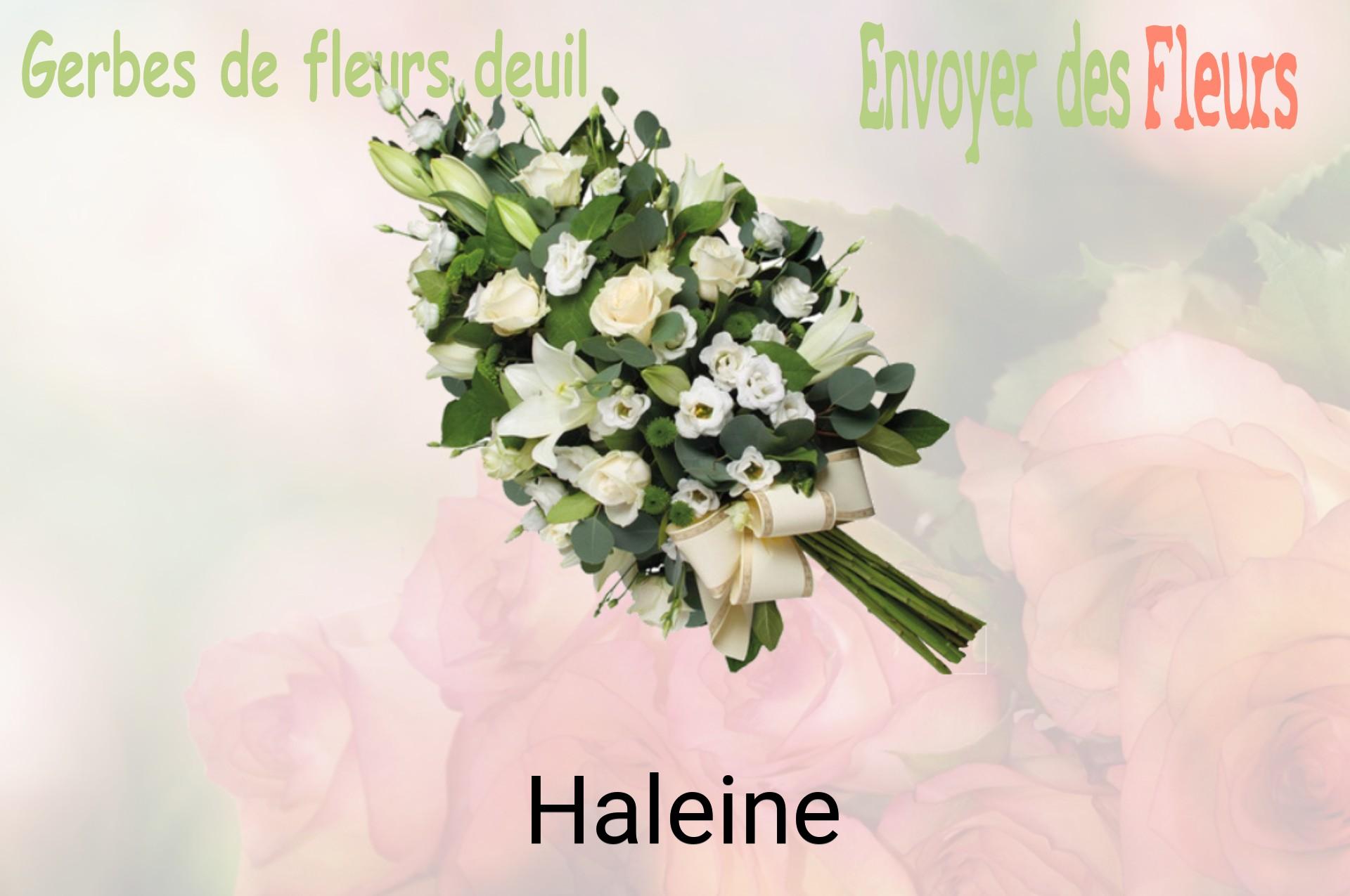 Gerbe de fleurs de deuil livrée à Haleine